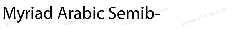 Myriad Arabic Semib字体转换